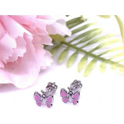 Jan Kos jewellery stříbrné náušnice motýl 32107992