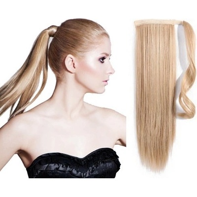 Clip in príčesok cop/vrkoč 100% japonský kanekalon 60cm prírodná blond