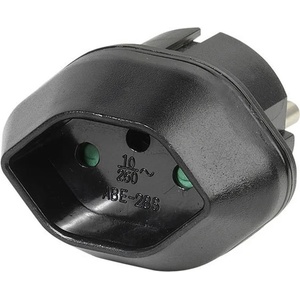 Vivanco Преходник Vivanco 28695, от Type J(ж) към Schuko(м), черен (28695)