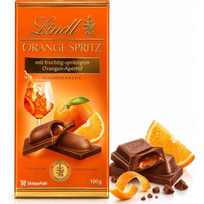 Lindt pomarančová čokoláda mliečna s náplňou 100 g