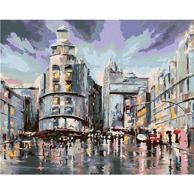 ZUTY Malování podle čísel MADRID A DEŠTIVÉ POČASÍ 40 x 50 cm