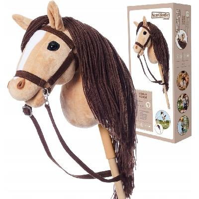 Kůň na tyči hobby horse HOPPIHORSE velikost A3 béžový