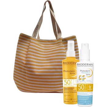 BIODERMA Photoderm Комплект - Спрей Pediatrics и Невидим спрей SPF50+, 2 x 200 ml + Чанта