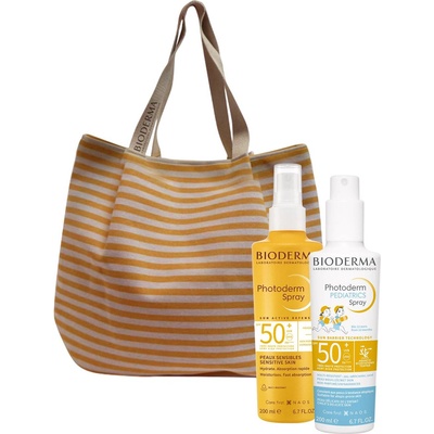 BIODERMA Photoderm Комплект - Спрей Pediatrics и Невидим спрей SPF50+, 2 x 200 ml + Чанта
