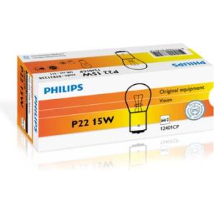 Philips Крушка, мигач philips p22, 12v, 15w, 10 бр