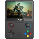 X6 Retro handheld konzole čierna