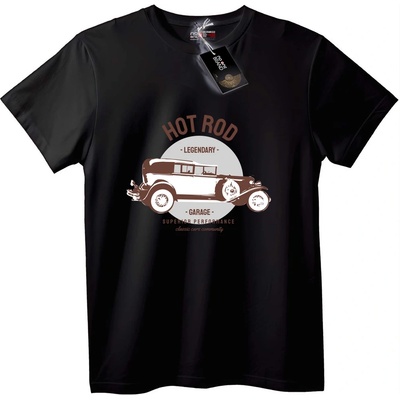 NOONEBRAND Тениска Hot Rod класически автомобил - M, White
