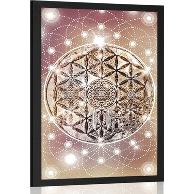 Plakát okouzlující Mandala - 20x30 silver
