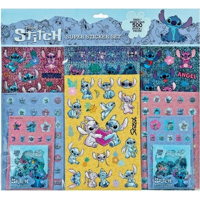 Detské samolepky Stitch set 500 ks