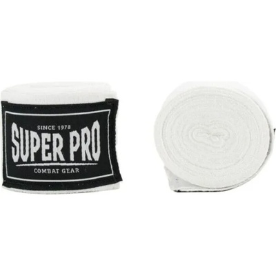 SUPER PRO Бинтове за Бокс Super Pro Hand Wraps White 450 см