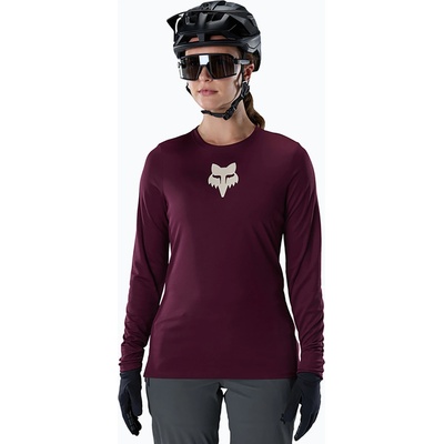 Fox Racing Дамска велосипедна блуза с дълъг ръкав Fox Racing Ranger Fox Head LS dark maroon