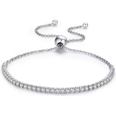 Grace Silver Jewellery stříbrný tenisový náramek se zirkony Rina NR-SCB029/37 stříbrná