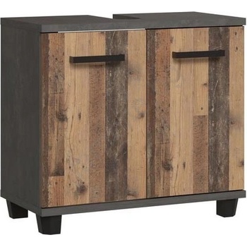 Forte Шкаф за баня venom антрацит/кафяв (fr0119)