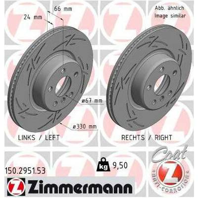 Brzdový kotúč ZIMMERMANN BLACK Z 150.2951.53