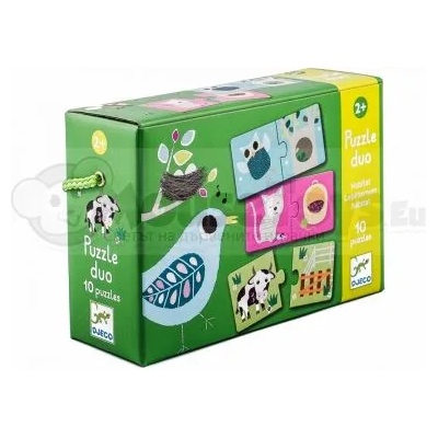 DJECO - Детски пъзел-дуо Кой къде живее (DJ08164)