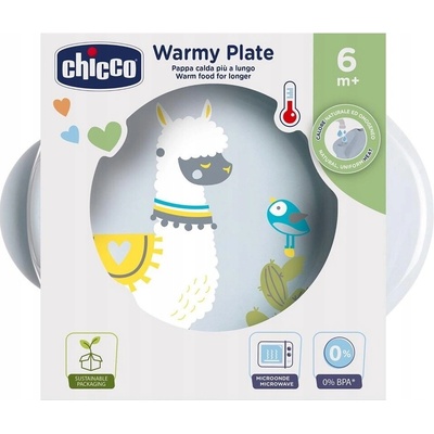 Chicco Talíř Warmy 6 m+ Zelená