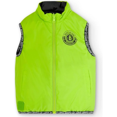 Boboli Елек с две лица за момче в сиво и електрикаво зелено Boboli