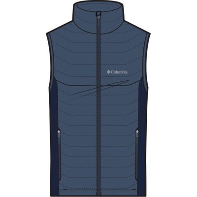 Columbia pánska vesta Powder Pass Hybrid Vest tmavo modrá