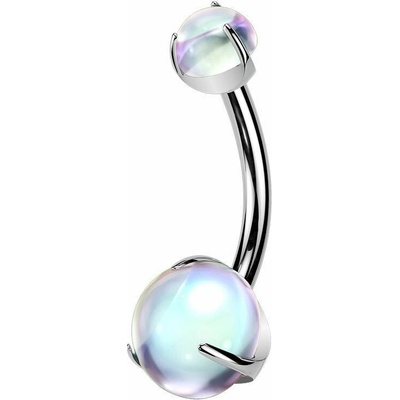 MARRE Piercing do pupíku měsíční kámen TITAN (5 a 8 mm) TIT1599