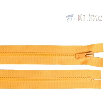 Zips kostený nedeliteľný žltý, dĺžka 16 cm