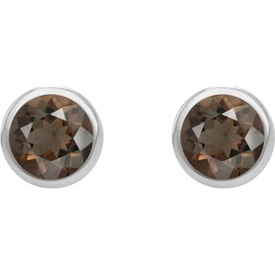 Eppi Strieborné bezel náušnice so záhnedou Sontre E44192