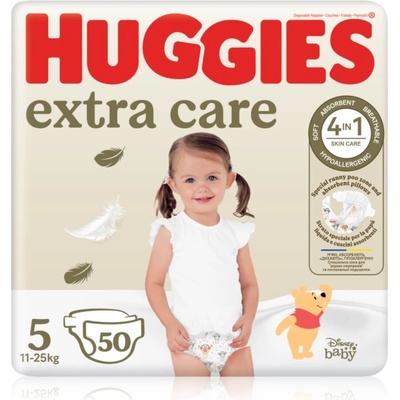 Huggies Extra Care Size 5 еднократни пелени 11-25 kg 50 бр