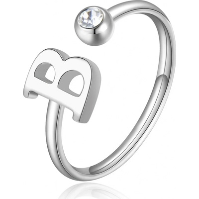 S`Agapõ Stylový ocelový prsten B s krystalem Click SCK173