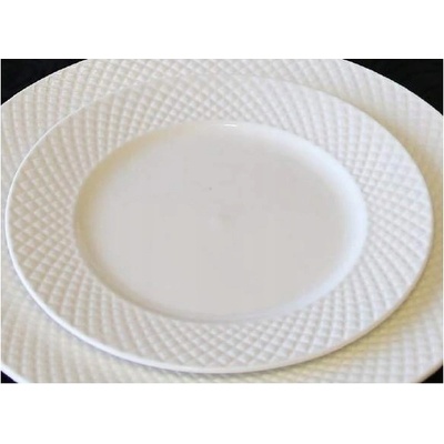 DEZERTNÍ TALÍŘ NA DORT DIAMOND 20cm Banquet keramický bílý