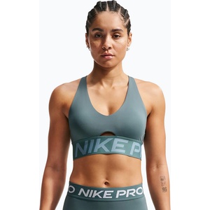 Nike Спортен сутиен Nike Pro Sculpt Medium Support mineral slate/denim turquoise/white