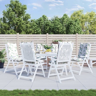 vidaXL Възглавници за столове с облегалка 6 бр на листа Оксфорд плат (377658)