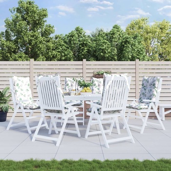 vidaXL Възглавници за столове с облегалка 6 бр на листа Оксфорд плат (377658)