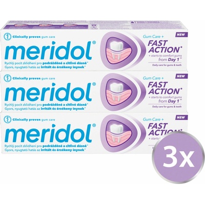 Meridol Fast Action 3 × 75 ml