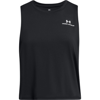 Image 1 of Under Armour Women's Vanish Energy Cropped Performance Gym Vest - Black/White