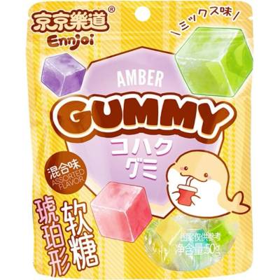 Ennjoi Assorted Fruit Amber Cube Gummy 50 g