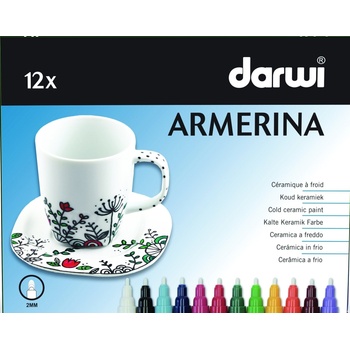 Darwi Cold Ceramic Paint Marker Set Комплект маркери за керамика 12 x 6 ml (DA0340012K01C)