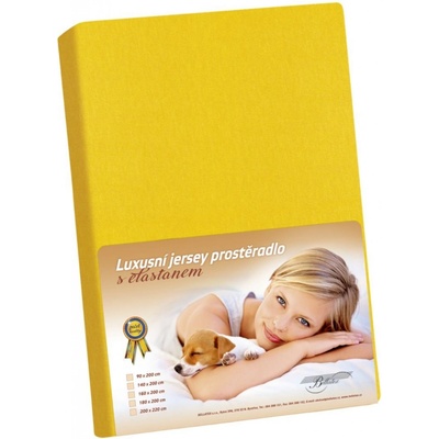 Bellatex jersey s elastanem syté žluté 90x200