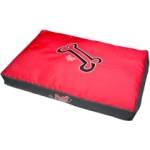 Rogz Flat Podz XL Red Bone -Меко легло/дюшече за кучета 12x86x129 см. черно-червен с кокалче