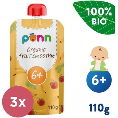 Salvest Põnn BIO Ovocné smoothie s ananasem 3 x 110 g