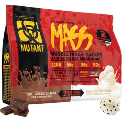 MUTANT MASS | Dual Chamber Flavors [2 x 1360 грама] Шоколадов фъдж и Троен шоколад