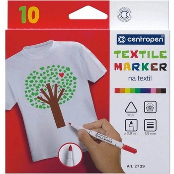 Centropen Popisovač 2739 na textil 10 ks