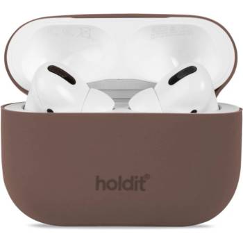 Holdit Kaлъф Holdit - Silicone, AirPods Pro 1/2, Dark Brown (7330985153068)