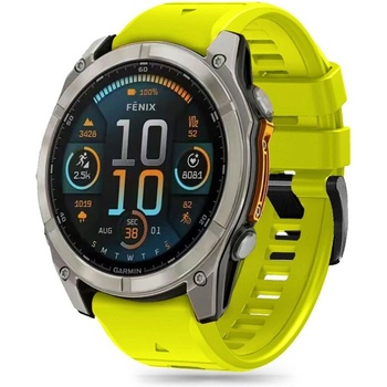 Tech-Protect Силиконова каишка за часовник Garmin Fenix 5 / 6 / 6 Pro / 7 / 8 (47mm) / E от Tech-Protect Silicone Line - Lime (5906302377138)