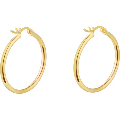 Olivie stříbrné kruhy gold 7066