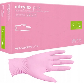Mercator Medical Nitrylex Pink Nitrilové rukavice ružové 100 ks