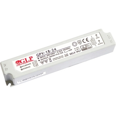 GLP GPV zdroj plastový CV IP67 rôzne typy 12V/24V - 24V, 18W