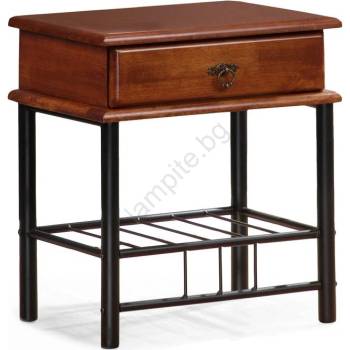 Halmar Нощно шкафче FIONA 55x48 см кафяв/черен (HA0141)