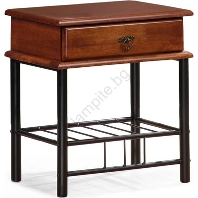 Halmar Нощно шкафче FIONA 55x48 см кафяв/черен (HA0141)