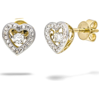 Blink-Blink luxusné diamantové náušnice zo žltého zlata 3062ZDA