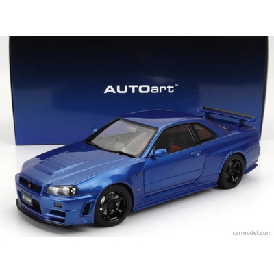 Autoart Nissan Skyline Gt r r34 Z tune 2002 Bayside Blue 1:18