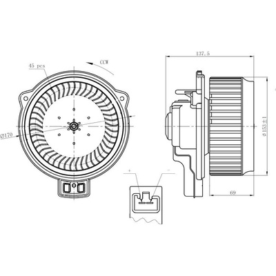 Vnitřní ventilátor NRF 34267